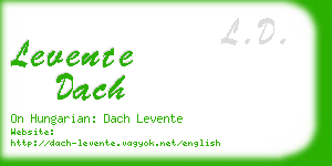 levente dach business card